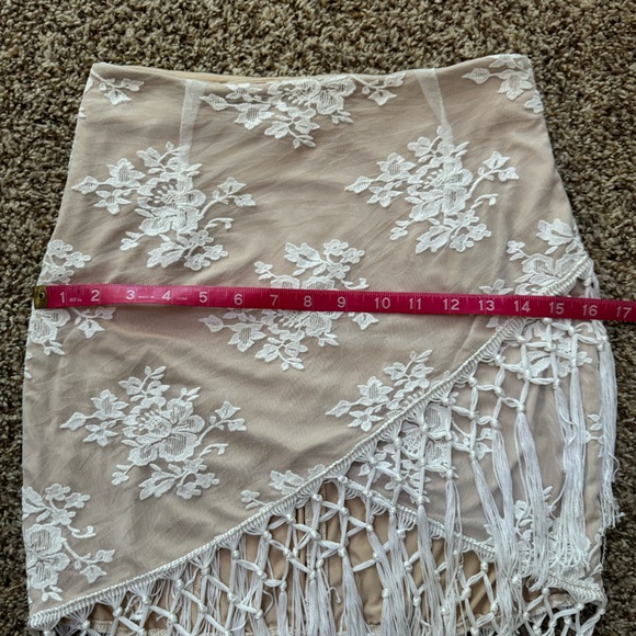 Majorelle Revolve Filaree Fringe Skirt in Ivory - Picture 9 of 13